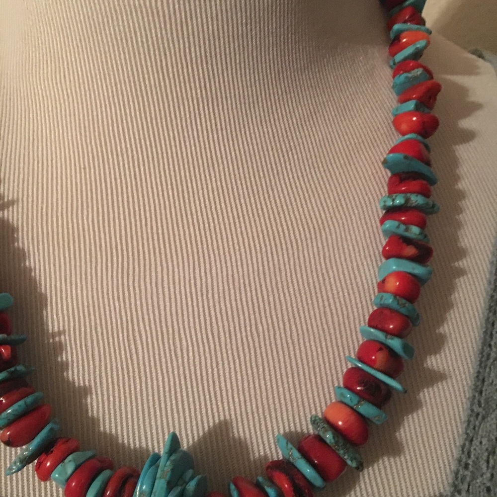 Coral & Turquoise Necklace - Picture 3 of 7